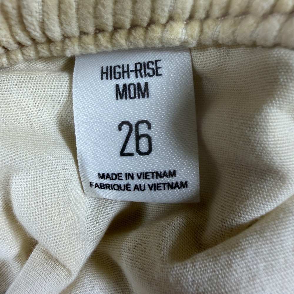 BDG Urban Outfitters Tan Corduroy High Rise Straight Leg Pants Women 27 Inseam - Picture 8 of 9